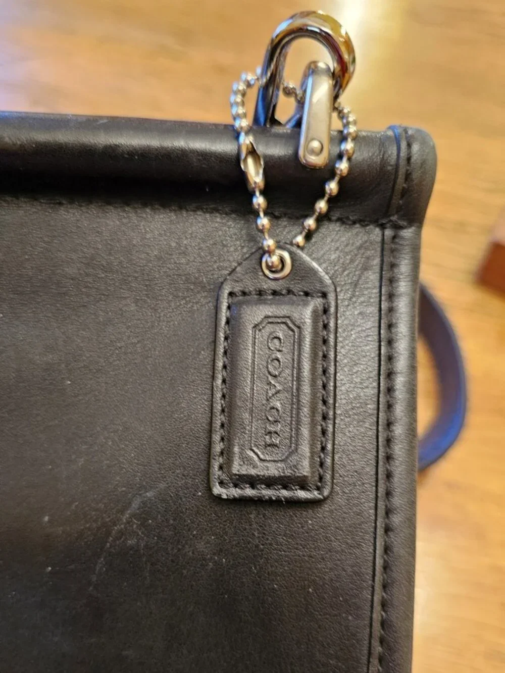 Coach Barclay Black Leather Briefcase Laptop Bag F06456 Vintage